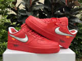 AuthenticOFF-WHITE x Nike Air Force 1 Red