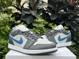 Authentic Air Jordan 1 Low Antharcite/Industrial Blue