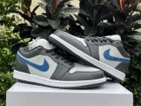 Authentic Air Jordan 1 Low Antharcite/Industrial Blue