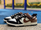 Authentic Nike Dunk Low Retro x Louis Vuitton Black/Brown