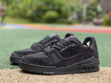 Authentic LV Trainer Sneaker Low Crystal Black