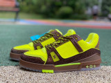 Authentic LV Trainer Sneaker Low Crystal Green