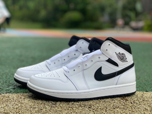 Authentic Nike Air Jordan 1 Mid White/Black