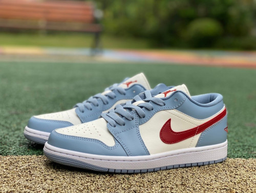 Authentic Air Jordan 1 Low Blue White