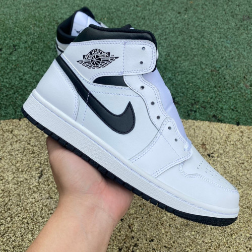 Authentic Nike Air Jordan 1 Mid White/Black