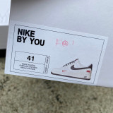 Authentic Nike Air Force 1 BY YOU Rice White/Brown