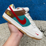 Authentic Nike Dunk Low White/Blue/Brown