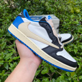 Authentic Air Jordan 1 Low OG SP Sail/Military Blue-Black