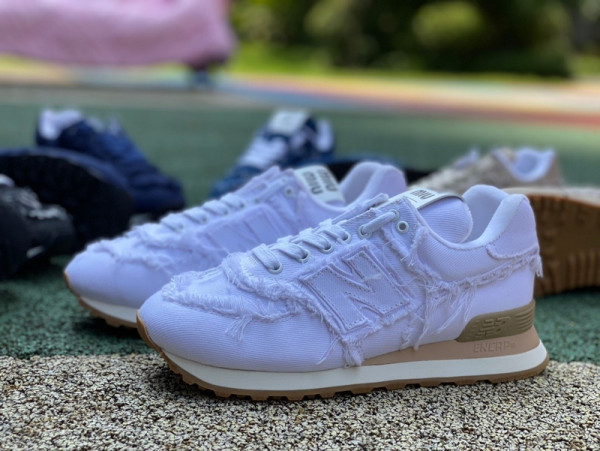 Authentic New Balance 574 x MU MU Women Shoes White