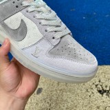 Authentic Nike Dunk Low Retro x Louis Vuitton Grey/White