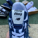 Authentic New Balance 574  x MU MU Women Shoes Jeans Blue