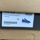 Authentic New Balance 574  x MU MU Women Shoes Jeans Blue