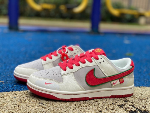 Authentic Nike Dunk Low White/Red
