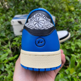 Authentic Air Jordan 1 Low OG SP Sail/Military Blue-Black