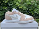 Authentic Air Jordan 1 Low White/Light Bone