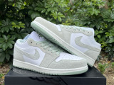 Authentic Air Jordan 1 Low SE White/Seafoam-Sail