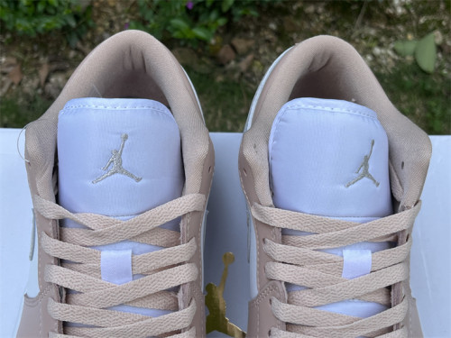 Authentic Air Jordan 1 Low White/Light Bone