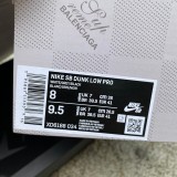 Authentic Nike Dunk Low x supreme White/Black/Grey