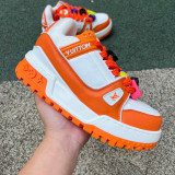 Authentic LV Trainer Maxi White Orange