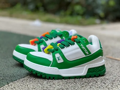 Authentic LV Trainer Maxi White Green