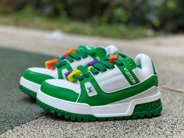 Authentic LV Trainer Maxi White Green