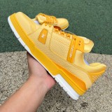 Authentic LV Trainer Sneaker Yellow Orange