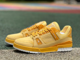 Authentic LV Trainer Sneaker Yellow Orange