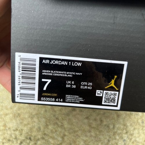 Authentic Air Jordan 1 Low Blue/White