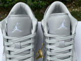 Authentic Air Jordan 1 Low Metallic Silver/Photon Dust
