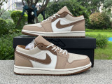 Authentic Air jordan 1 Low Premium “Tan/ Brown”
