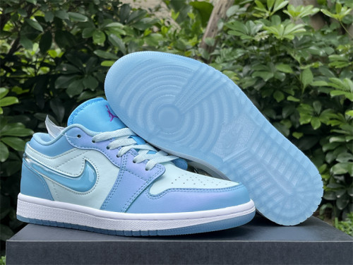 Authentic Air jordan 1 Low SE Aquarius Blue