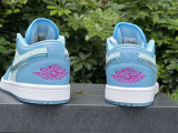 Authentic Air jordan 1 Low SE Aquarius Blue
