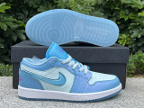 Authentic Air jordan 1 Low SE Aquarius Blue