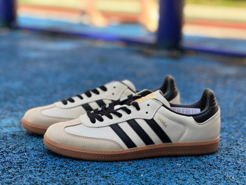 Authentic Adidas Originals Samba Gazelle Indoor Rice White/Black