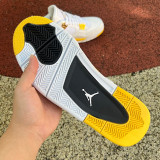 Authentic Air Jordan 4 Retro “White Yellow ”