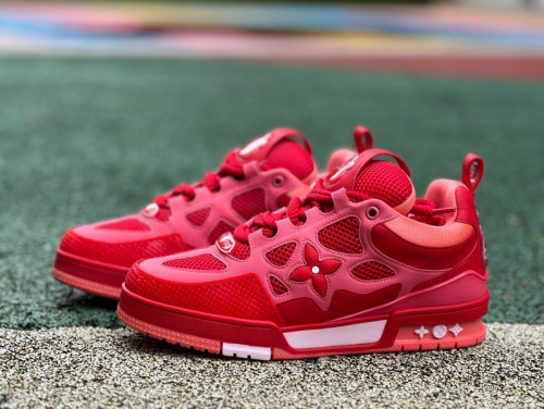 Authentic LV Skate Sneaker Red
