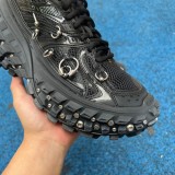 Authentic Balenciaga Defender Rubber Platform Sneakers Black/Silver