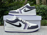 Authentic Air Jordan 1 Low SE White/Purple