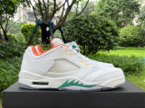 Authentic Air Jordan 5 Low CNY White/Orange/Green