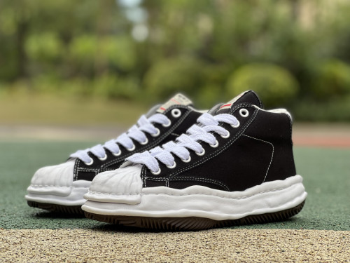 Authentic Maison Mihara Yasuhiro OG Sole Sneakers High Black/White