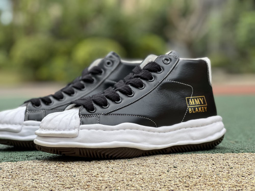 Authentic Maison Mihara Yasuhiro OG Sole Sneakers High Black Gold