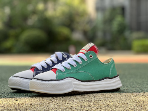 Authentic Maison Mihara Yasuhiro OG Sole Sneakers Green/Blue