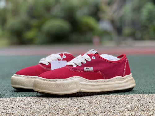 Authentic Maison Mihara Yasuhiro OG Sole Sneakers Wine/Red