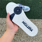 Authentic LV Trainer Sneaker Wash Blue