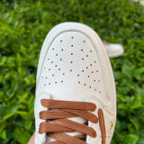 Authentic LV X Travis Scott x Air Jordan 1 Low White/Brown