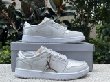 Authentic Air Jordan 1 Low OG “Metallic Silver”