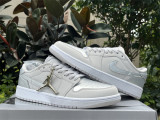 Authentic Air Jordan 1 Low OG “Metallic Silver”