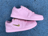 Authentic Air Jordan 1 Low“ Method of Make” Pink/Gold