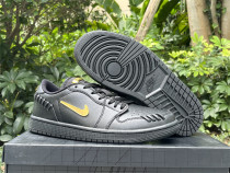 Authentic Air Jordan 1 Low “ Method of Make” Black/Gold