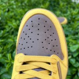 Authentic Tracis Scott x Air Jordan 1 Low Golf TS Yellow/Brown